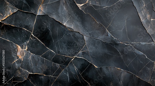 Wallpaper Mural Elegant black marble texture featuring intricate veins and a polished finish, perfect for backgrounds and designs. Torontodigital.ca