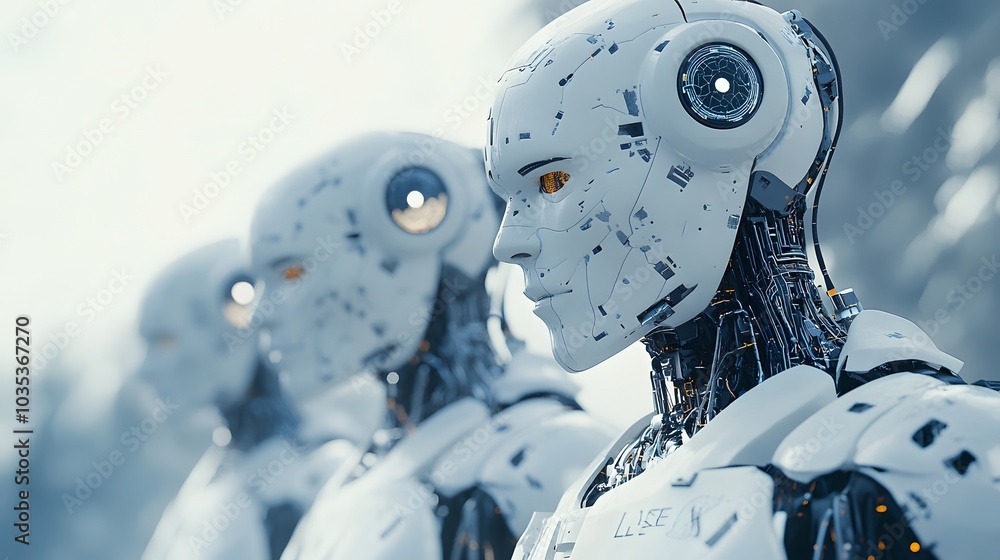 3D rendering artificial intelligence AI research of robot and cyborg development for future of people living. Digital data mining and machine learning technology design for computer brain. 3D rendering artificial intelligence AI research of robot and cyborg development for future of people living. Digital data mining and machine learning technology design for computer brain.