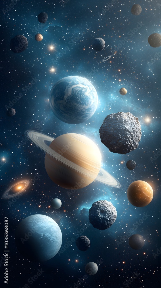 Celestial Bodies and Star Clusters in Space Celestial Bodies and Star Clusters in Space