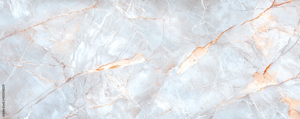 Fototapeta premium Elegant marble texture featuring soft gray tones and golden veins, perfect for backgrounds, interiors, and design projects.