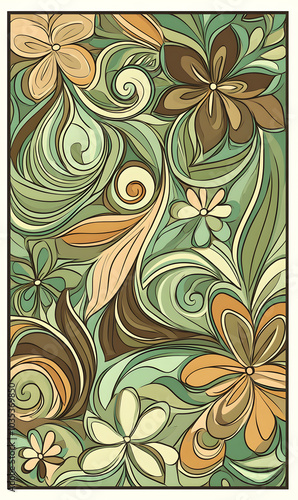 Geometric and Organic Doodle Tile and Carpet Designs with White Borders | Hand-drawn, Abstract, Floral, and Symmetrical Patterns in Soft Pastel and Earth Tones