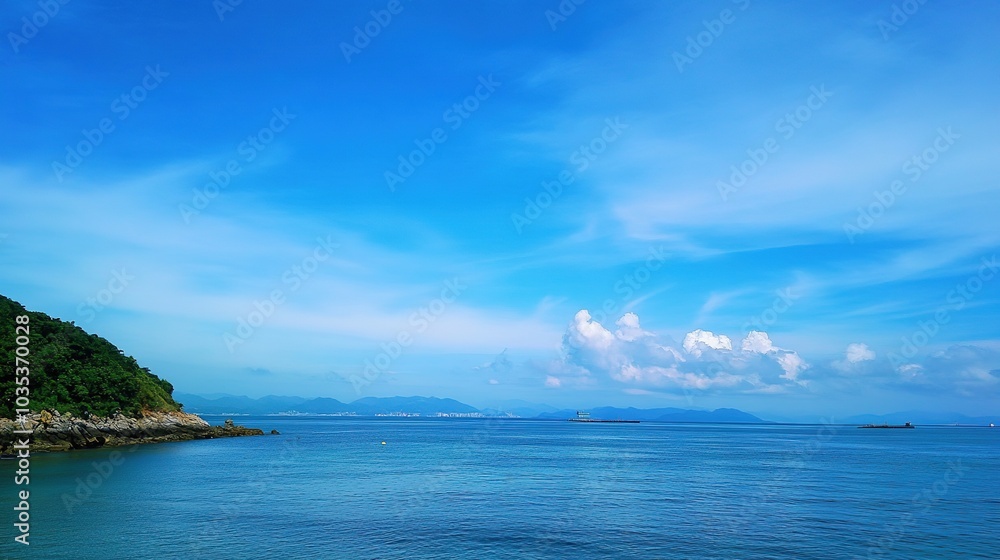 Fototapeta premium Clear Sea and Sky