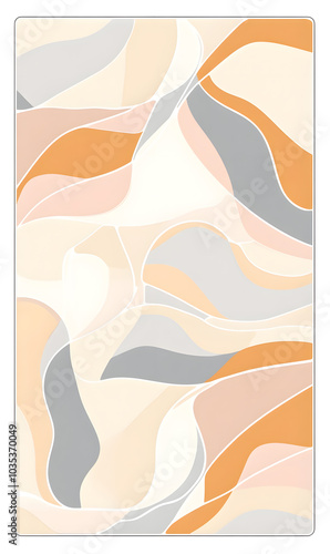 Geometric and Organic Doodle Tile and Carpet Designs with White Borders | Hand-drawn, Abstract, Floral, and Symmetrical Patterns in Soft Pastel and Earth Tones