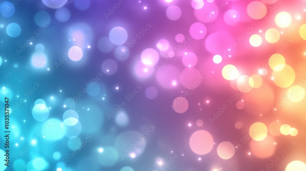Obraz premium Soft focus bokeh lights in various colors, creating a dreamy and abstract background
