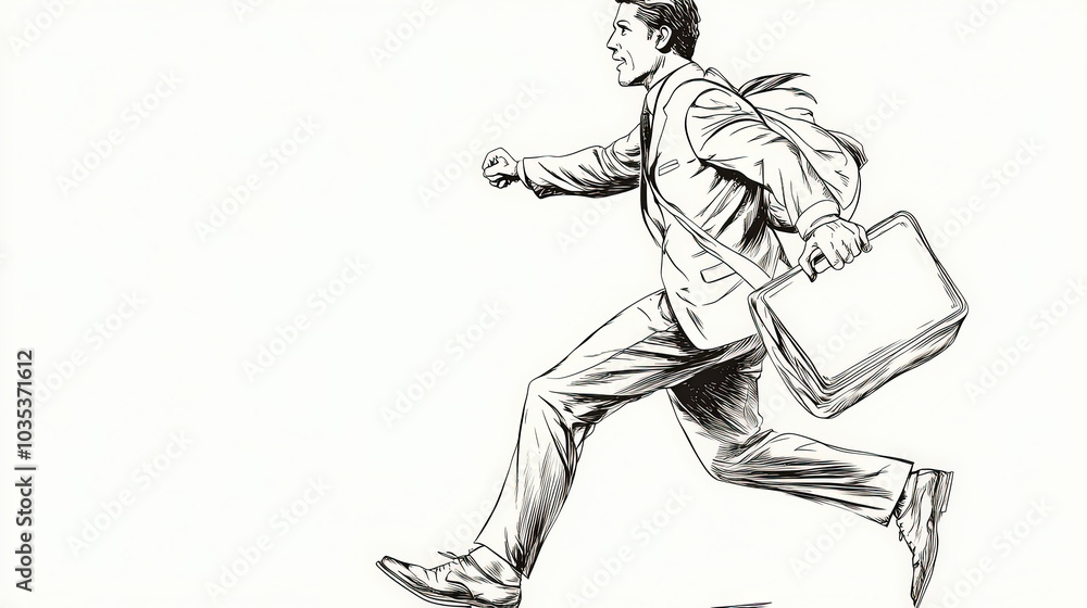 Outline of a businessman Outline of a businessman