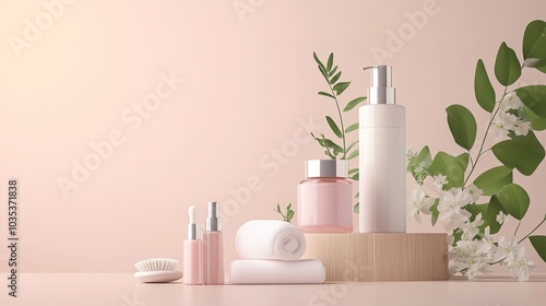 Elegant Spa Logo Featuring Beauty Products