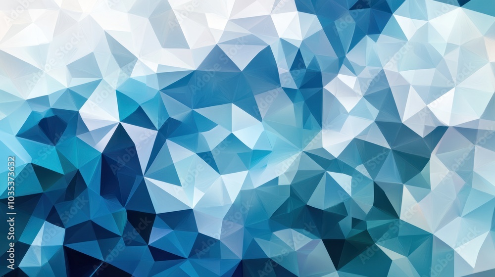 Abstract design with polygonal shapes in varying shades of blue, forming a modern look Abstract design with polygonal shapes in varying shades of blue, forming a modern look