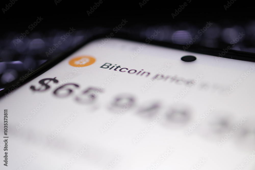 Screen shows the price of Bitcoin BTC to the USDT (Tether cryptocurrency pegged to the US dollar) is growing against the background of charts Screen shows the price of Bitcoin BTC to the USDT (Tether cryptocurrency pegged to the US dollar) is growing against the background of charts