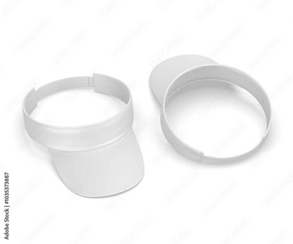 Visor Cap Blank 3d mockup Template Illustration. Visor Cap Blank 3d mockup Template Illustration.