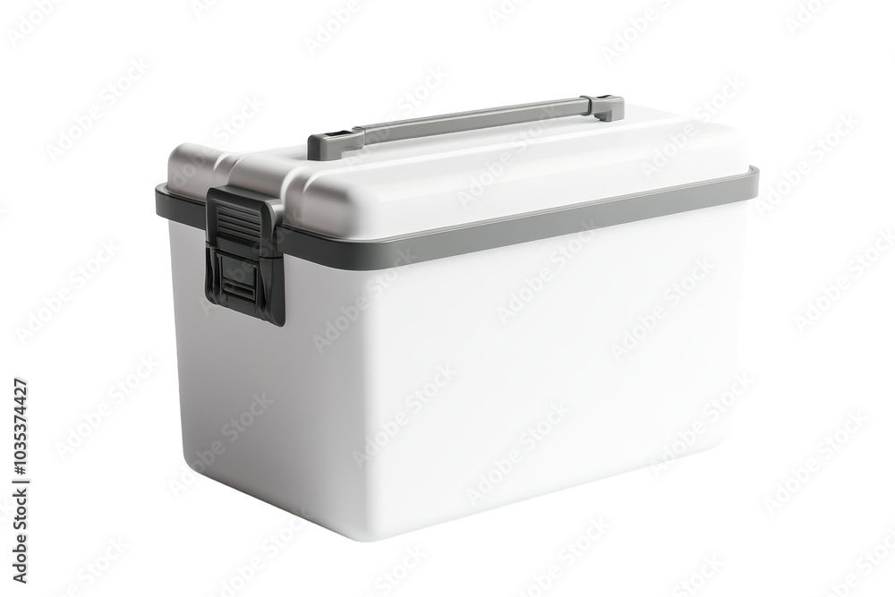 Compact Portable Cooler Box with Isolated on Transparent Background Compact Portable Cooler Box with Isolated on Transparent Background