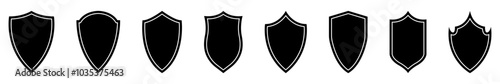 Shield icon set
