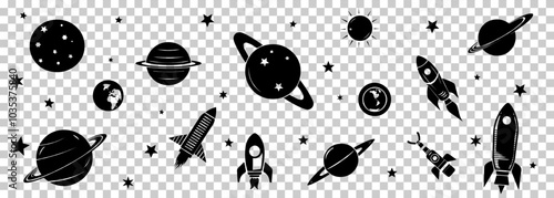 Space cosmos icons