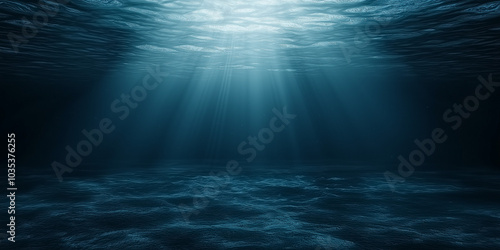 Wallpaper Mural Sunlight piercing the water's surface, casting rays and illuminating the deep ocean. Perfect for underwater, nature, and tranquility themes. Torontodigital.ca