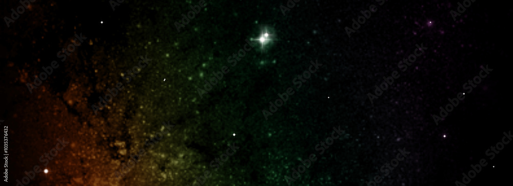 galaxy in a free space. 3D rendering