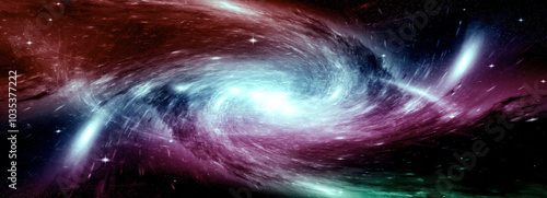 Obraz na płótnie galaxy in a free space. 3D rendering w salonie