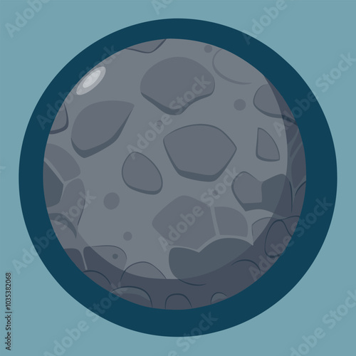 Modern style close up round stone and space for write wallpaper vector illustration