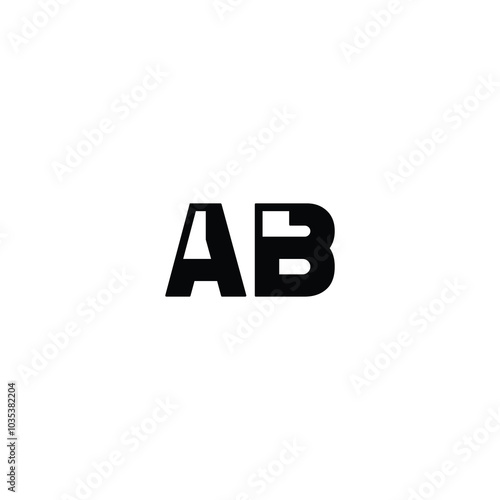 Free Download AB monogram logo design letter text name symbol monochrome logotype alphabet character simple logo - GFXLoad