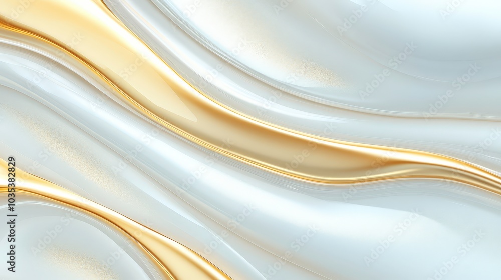 Obraz premium A gold and white striped background with a gold and white line