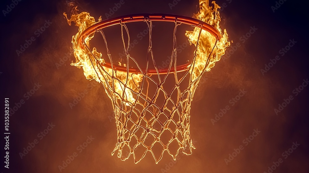 Artistic Fire Basketball Hoop Interpretation Artistic Fire Basketball Hoop Interpretation