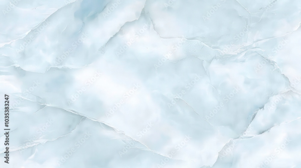 Fototapeta premium Cracked white and light blue marble pattern