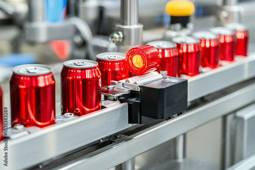 automated beverage production line with synchronized can movement automated beverage production line with synchronized can movement