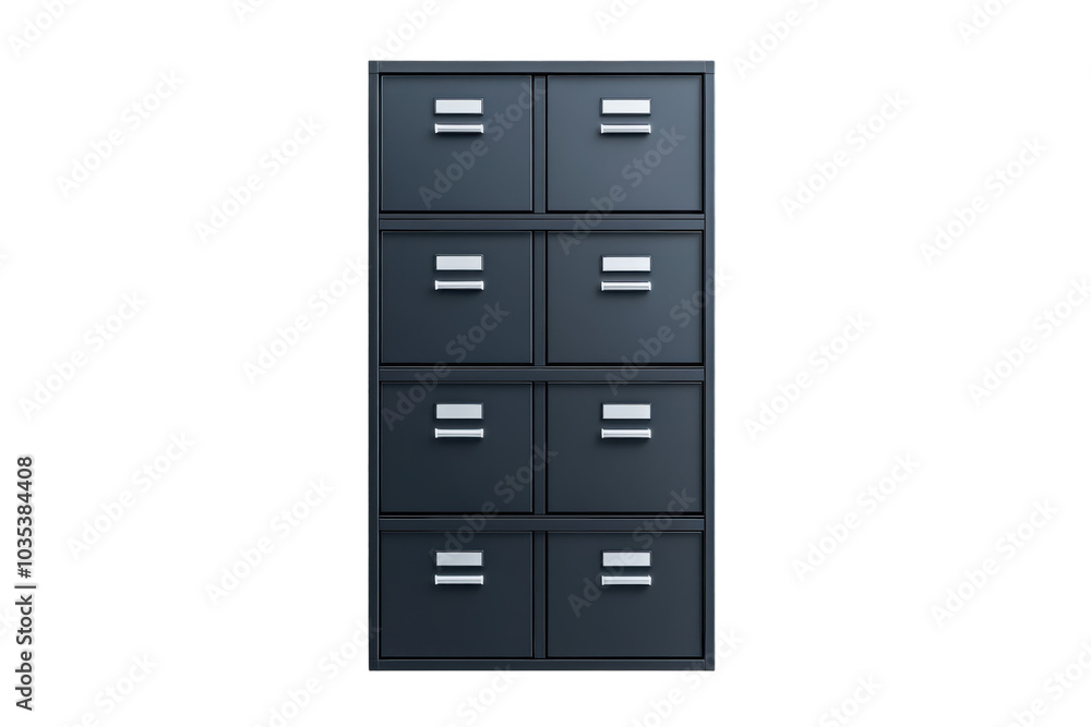 Two-Drawer Metal Filing Cabinet for Secure Document Storage with Isolated on Transparent Background Two-Drawer Metal Filing Cabinet for Secure Document Storage with Isolated on Transparent Background