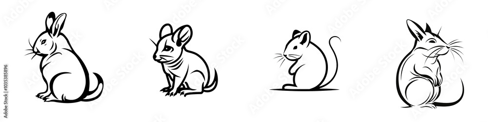 A cute animal logo featuring a playful cat with dynamic design elements, ideal for branding. A cute animal logo featuring a playful cat with dynamic design elements, ideal for branding.