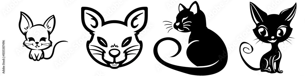 Intricate design of a fox with abstract lines, suitable for various creative projects.