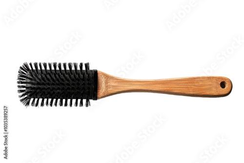 Heavy-Duty Grill Brush with Stiff Bristles for Tough Cleaning with Isolated on Transparent Background