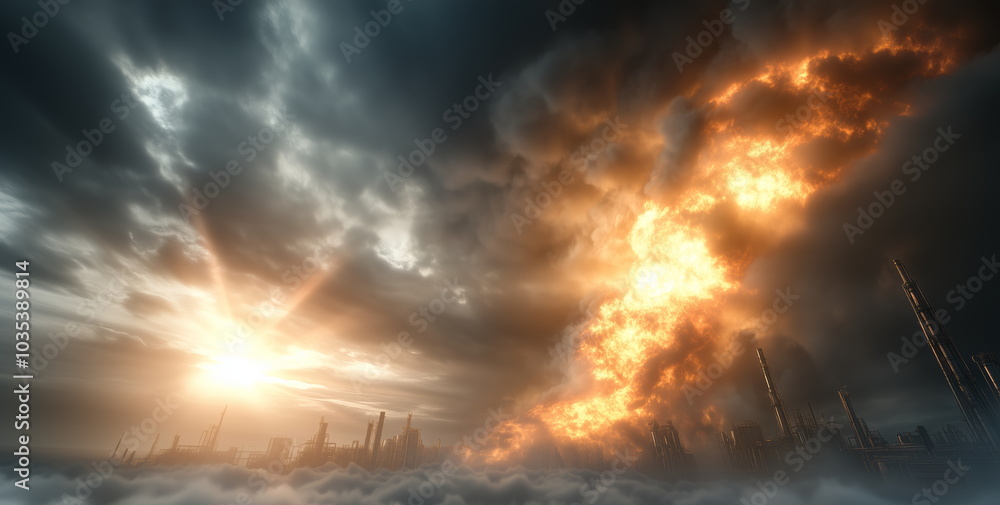 Obraz premium entrance to the end of civilization.