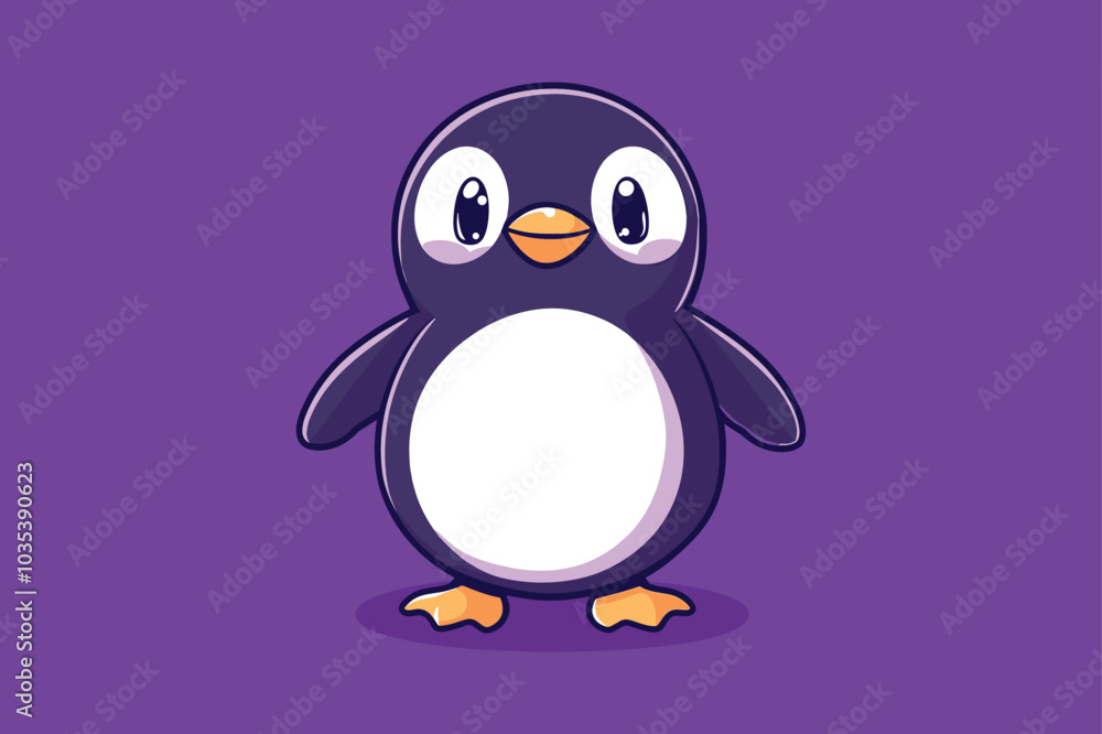 Adorable Penguin Character Vector Illustration for Mascot Design Adorable Penguin Character Vector Illustration for Mascot Design
