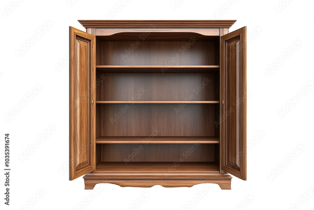 Rustic Wooden Hutch Cabinet Featuring Ample Storage Space for Kitchen Essentials with Isolated on Transparent Background Rustic Wooden Hutch Cabinet Featuring Ample Storage Space for Kitchen Essentials with Isolated on Transparent Background