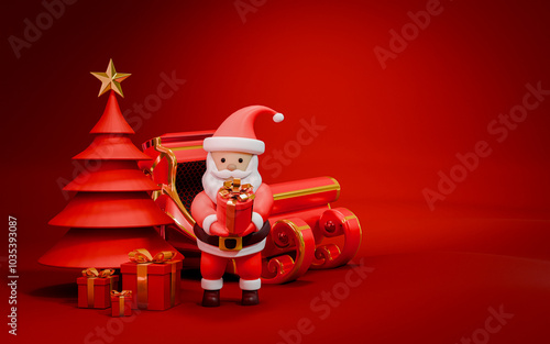 Santa Claus Character holdi...