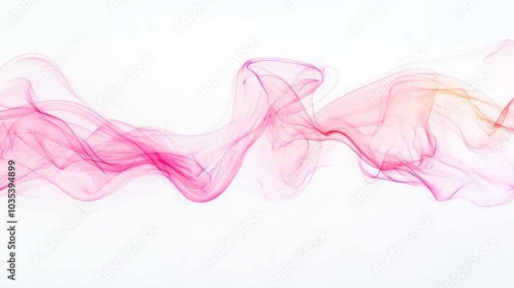 Abstract light trails with a glowing pink hue, swirling and flowing on a white background, bright and fluid Abstract light trails with a glowing pink hue, swirling and flowing on a white background, bright and fluid