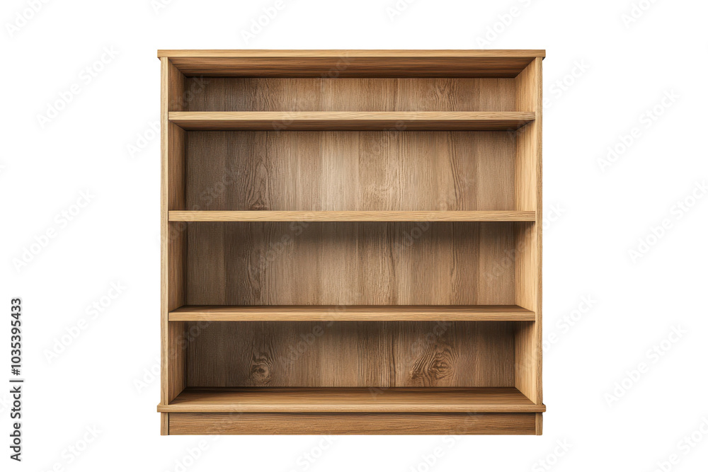 Industrial Metal and Wood Bookcase for a Stylish, Rustic Look in Any Room with Isolated on Transparent Background