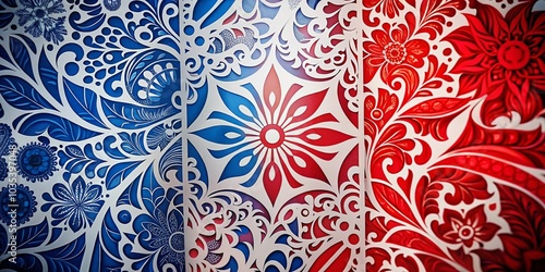 French Flag Papercut Background for Patriotic Web Layouts and Banners