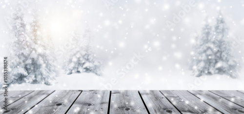 Verschneite Tannenbäume im Schnee
