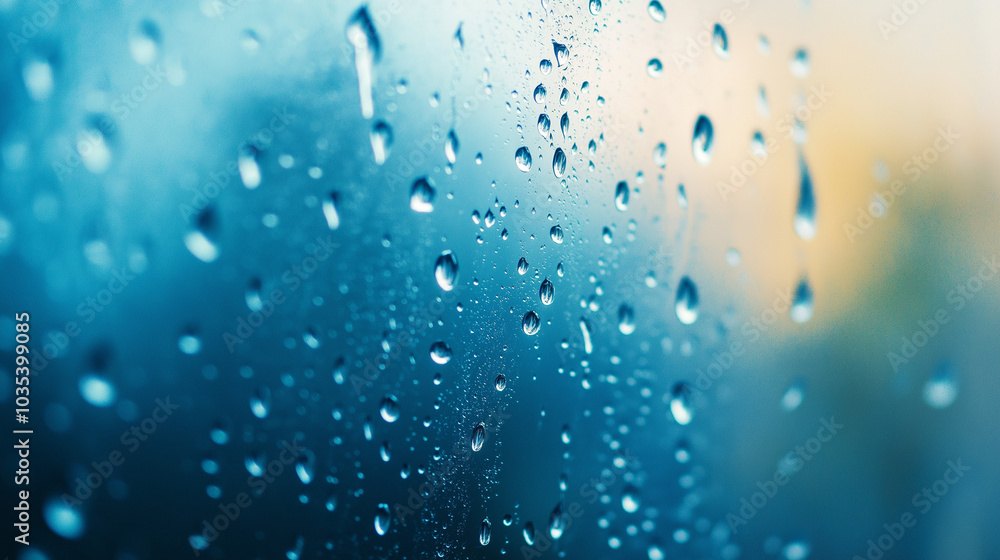 Abstract Close-up of Water Droplets and Pastel Toned Blotches Abstract Close-up of Water Droplets and Pastel Toned Blotches