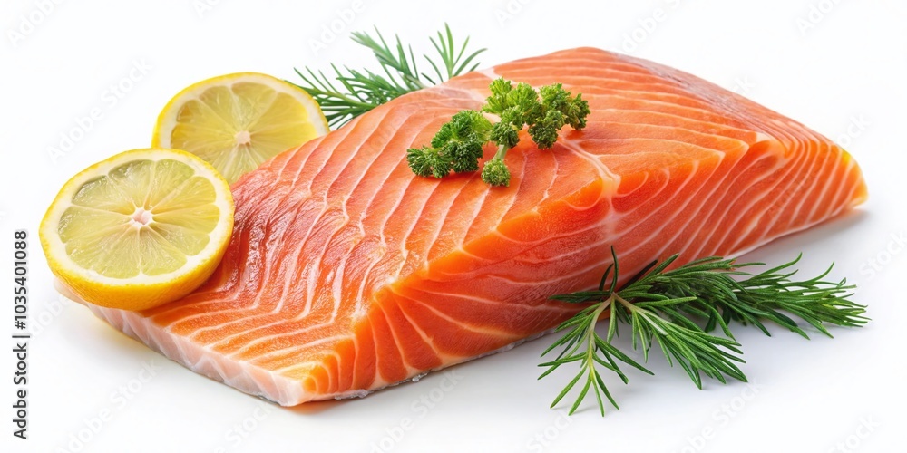 Fresh Salmon Fillet with Lemon and Dill for Gourmet Cooking Inspiration Fresh Salmon Fillet with Lemon and Dill for Gourmet Cooking Inspiration