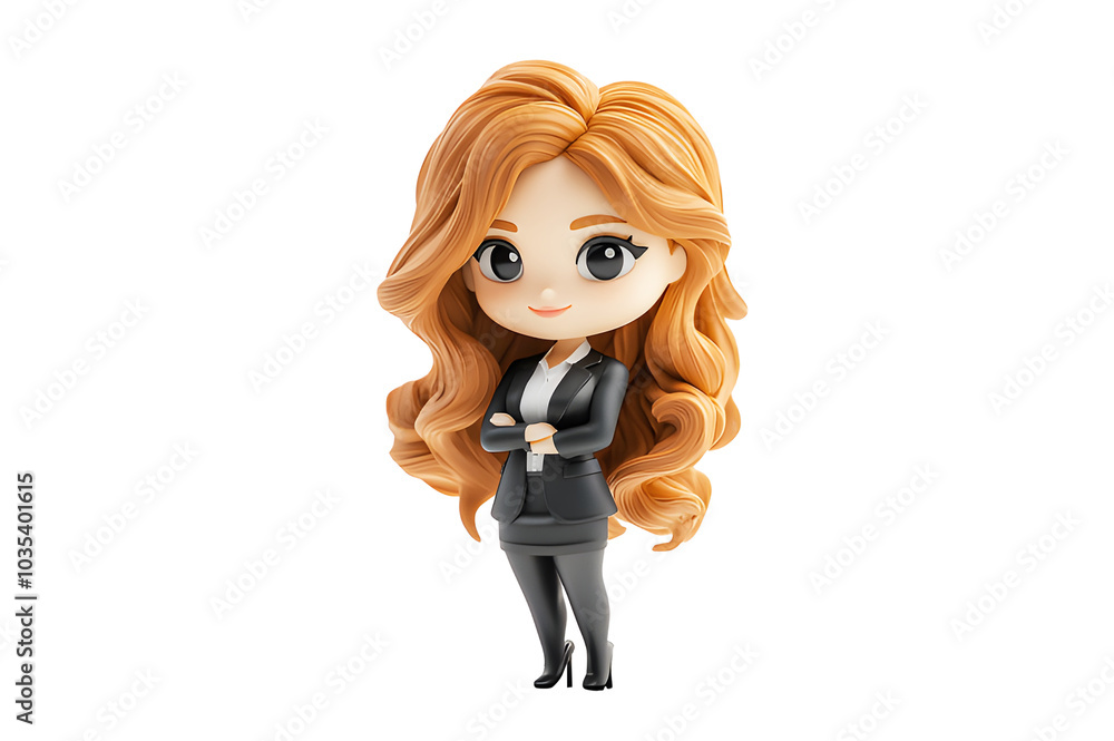 Female cartoon workers wear black suit isolated on cut out PNG or transparent background. Happy businesswoman in office clothes working on modern gadgets. 3D realistic character Colorful illustration Female cartoon workers wear black suit isolated on cut out PNG or transparent background. Happy businesswoman in office clothes working on modern gadgets. 3D realistic character Colorful illustration