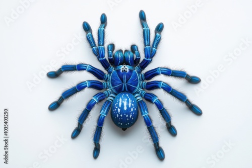 Electric Blue Gooty Sapphire Tarantula Threat Display Exposure photo