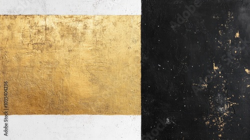 Obraz na płótnie A minimalist black-and-white canvas with a subtle metallic gold overlay, perfect for adding understated elegance to any space w salonie