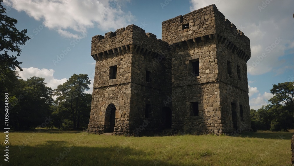 A beautiful archer tower at sunset creates a breathtaking view, perfect for photography A beautiful archer tower at sunset creates a breathtaking view, perfect for photography