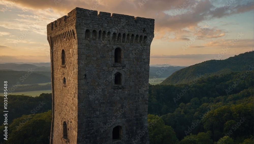 A beautiful archer tower during the spring season is a sight to see A beautiful archer tower during the spring season is a sight to see