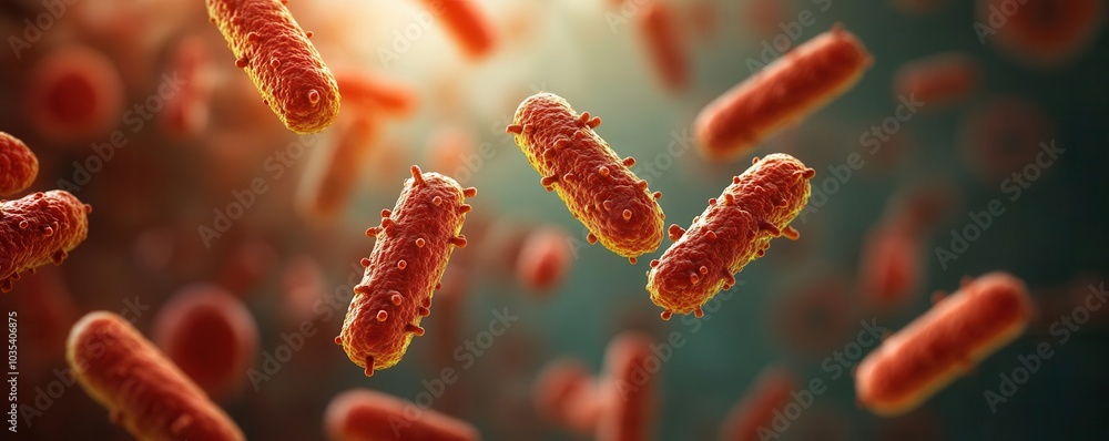 Bacteria, colorful and abstract background Bacteria, colorful and abstract background