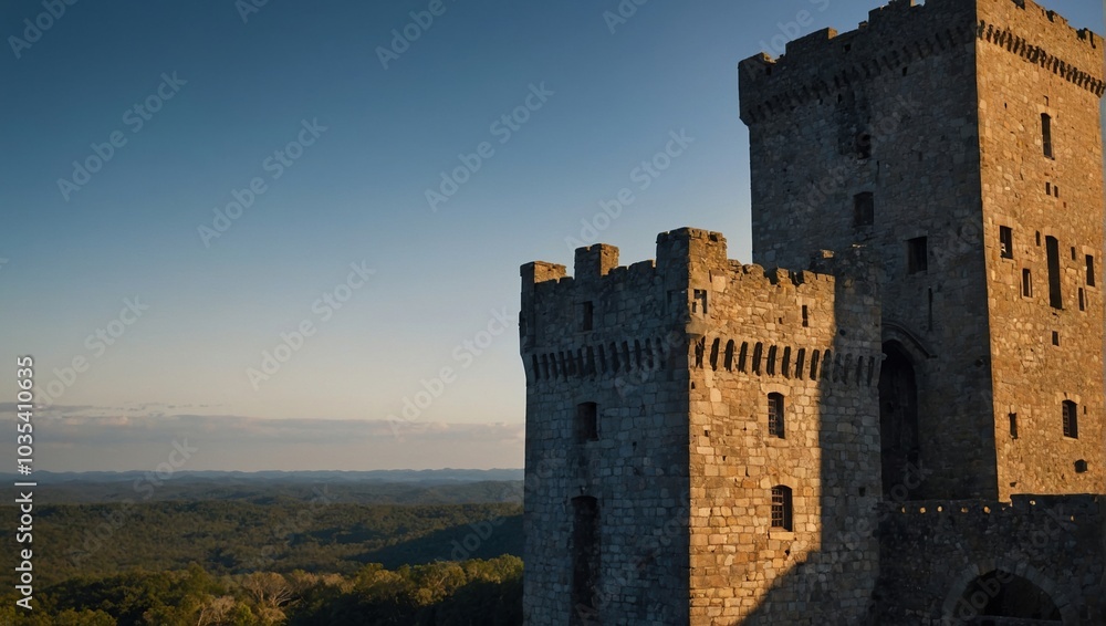 A captivating archer tower illuminated by twilight inspires dreams and ignites the imagination A captivating archer tower illuminated by twilight inspires dreams and ignites the imagination