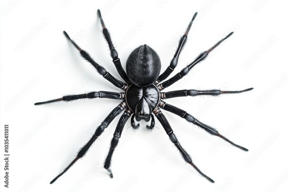 Black House Spider with Robust Defensive Posture Black House Spider with Robust Defensive Posture