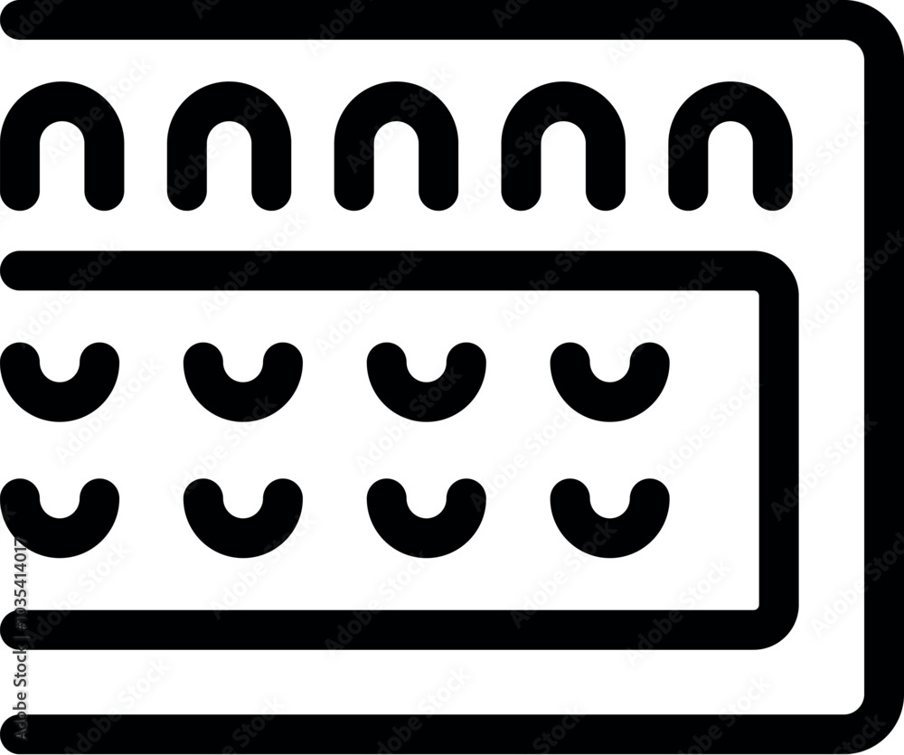 Simple vector icon representing a pack of contraceptive pills, highlighting the concept of family planning and birth control Simple vector icon representing a pack of contraceptive pills, highlighting the concept of family planning and birth control