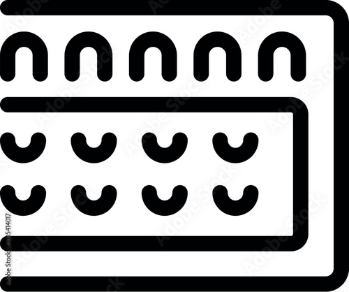 Simple vector icon representing a pack of contraceptive pills, highlighting the concept of family planning and birth control