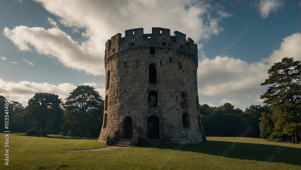 A charming archer tower in a quaint little village A charming archer tower in a quaint little village